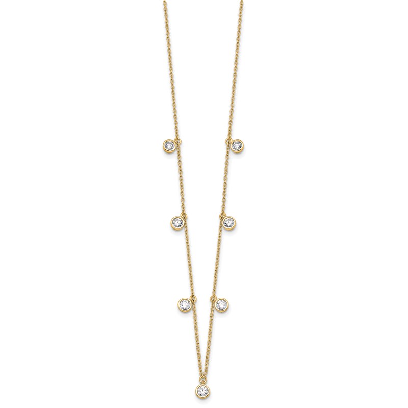 True Origin 14k 1 1/6 carat Lab Grown Diamond VS DEF Nine Station 18 inch Necklace