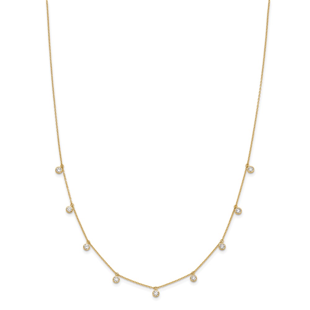 True Origin 14k 1 1/6 carat Lab Grown Diamond VS DEF Nine Station 18 inch Necklace (PM10017-117-YLD-18)