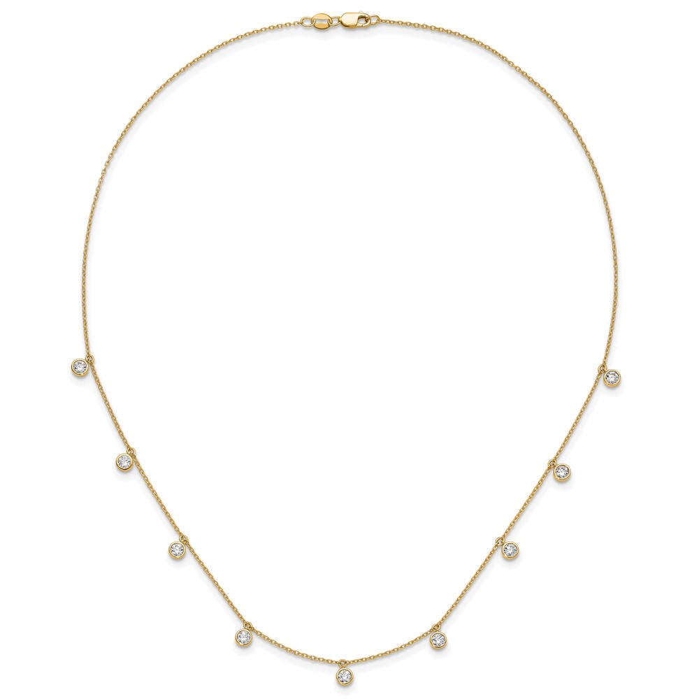 True Origin 14k 1 1/6 carat Lab Grown Diamond VS DEF Nine Station 18 inch Necklace (PM10017-117-YLD-18)