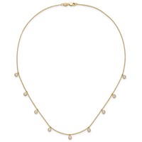 True Origin 14K Yellow Gold 1.17 Carat Lab Grown Diamond VS+ F+ Complete 9 Station Necklace, 18" view 5
