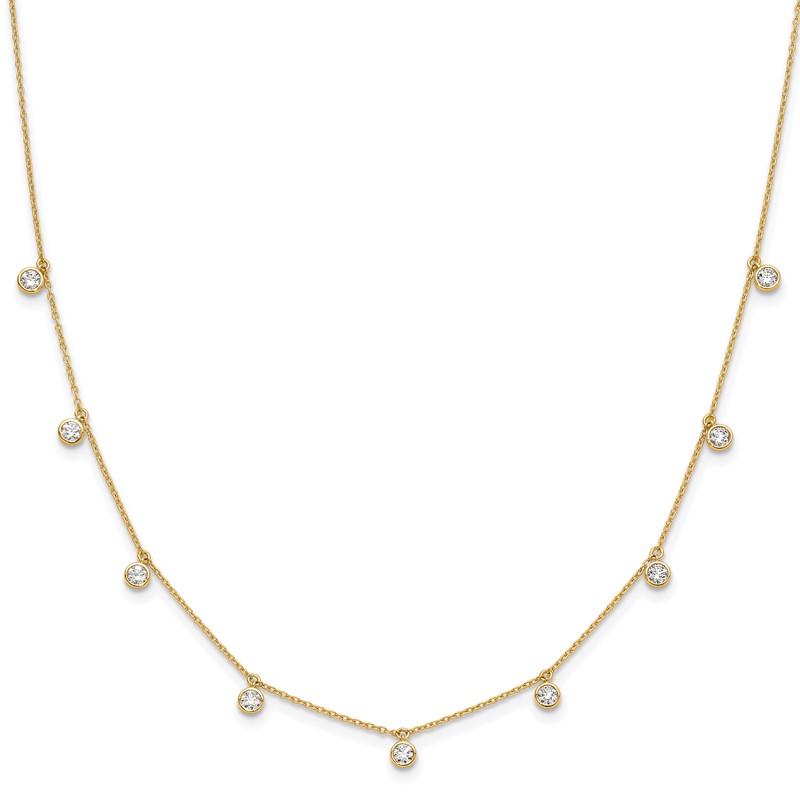 True Origin 14k 1 1/6 carat Lab Grown Diamond VS DEF Nine Station 18 inch Necklace