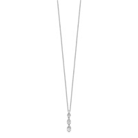 True Origin 14K White Gold 1 Carat Lab Grown Diamond VS+ F+ Complete Pendant Necklace, 18" view 2