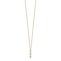 True Origin 14K Yellow Gold 1 Carat Lab Grown Diamond VS+ F+ Complete Pendant Necklace, 18" view 2