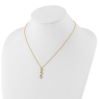 True Origin 14K Yellow Gold 1 Carat Lab Grown Diamond VS+ F+ Complete Pendant Necklace, 18" view 3