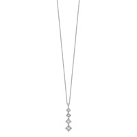 True Origin 14K White Gold 0.38 Carat Lab Grown Diamond VS+ F+ Complete Pendant Necklace, 18" view 2