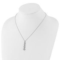 True Origin 14K White Gold 0.38 Carat Lab Grown Diamond VS+ F+ Complete Pendant Necklace, 18" view 3