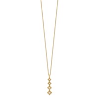 True Origin 14K Yellow Gold 0.38 Carat Lab Grown Diamond VS+ F+ Complete Pendant Necklace, 18" view 2