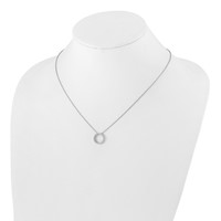 True Origin 14K White Gold 0.25 Carat Lab Grown Diamond VS+ F+ Complete Eternity Pendant Necklace, 18" view 4