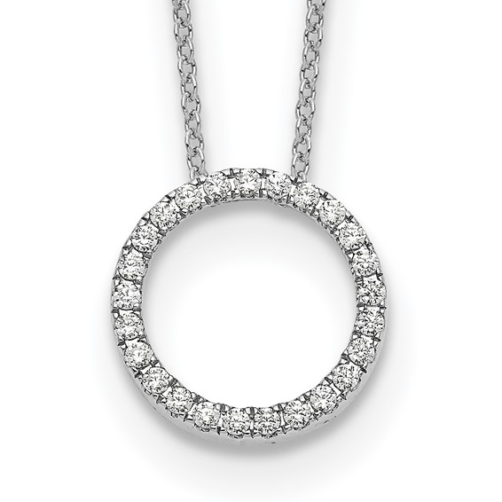 Diamond Circle Pendant Necklaces