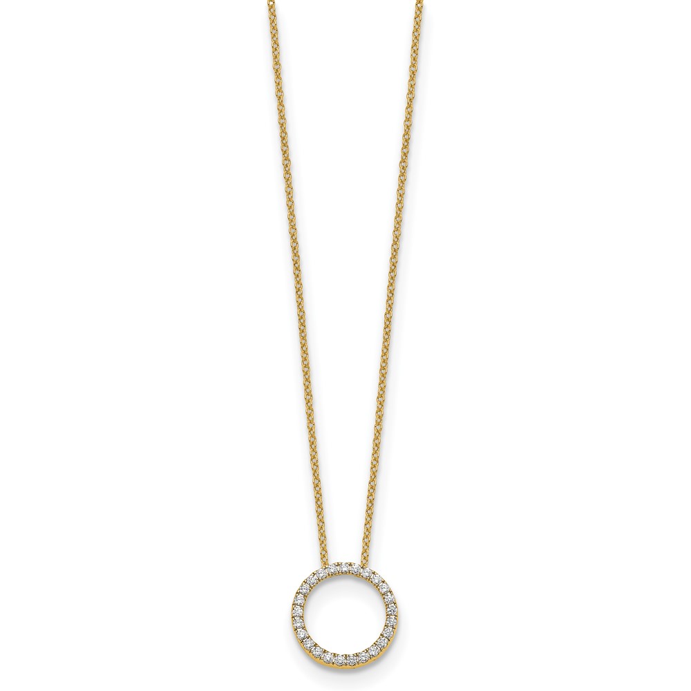 True Origin 14k 1/4 carat Lab Grown Diamond VS DEF 18 inch Eternity Pendant Necklace (PM1002-025-YLD)