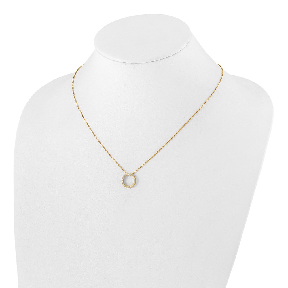 True Origin 14k 1/4 carat Lab Grown Diamond VS DEF 18 inch Eternity Pendant Necklace (PM1002-025-YLD)