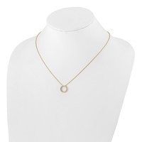 True Origin 14K Yellow Gold 0.25 Carat Lab Grown Diamond VS+ F+ Complete Eternity Pendant Necklace, 18" view 4