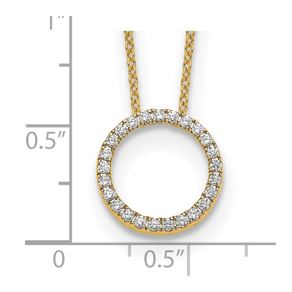 True Origin 14k 1/4 carat Lab Grown Diamond VS DEF 18 inch Eternity Pendant Necklace (PM1002-025-YLD)