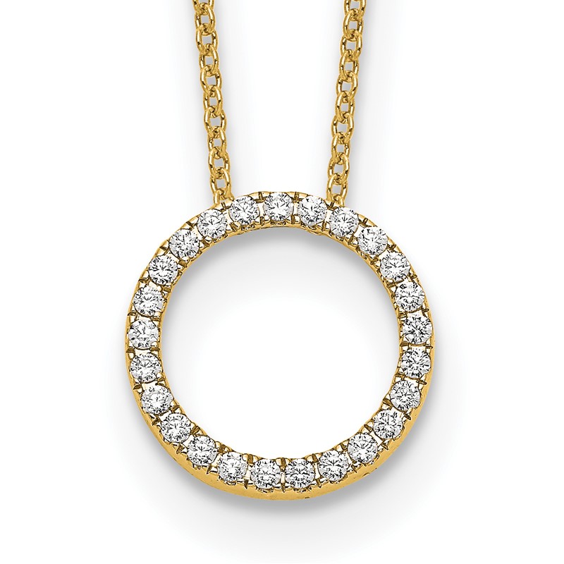 True Origin 14k 1/4 carat Lab Grown Diamond VS DEF 18 inch Eternity Pendant Necklace