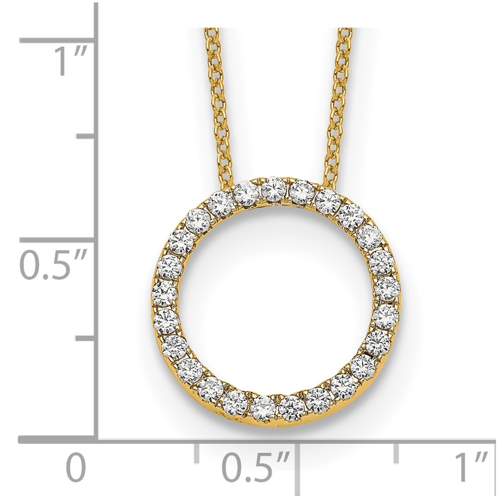 10k Diamond Circle 18 inch Necklace (PM1002-050-1YA)