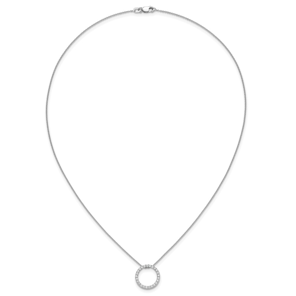 True Origin 14k White Gold 1/2 carat Lab Grown Diamond VS DEF 18 inch Eternity Pendant Necklace (PM1002-050-WLD)