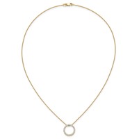 True Origin 14K Yellow Gold 0.50 Carat Lab Grown Diamond VS+ F+ Complete Eternity Pendant Necklace, 18" view 5