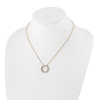 True Origin 14K Yellow Gold 1 Carat Lab Grown Diamond VS+ F+ Complete Eternity Pendant Necklace, 18" view 4