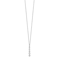 True Origin 14K White Gold 1 Carat Lab Grown Diamond VS+ F+ Complete Pendant Necklace, 18" view 2