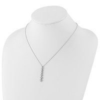 True Origin 14K White Gold 1 Carat Lab Grown Diamond VS+ F+ Complete Pendant Necklace, 18" view 3