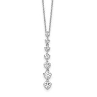 True Origin 14K White Gold 1 Carat Lab Grown Diamond VS+ F+ Complete Pendant Necklace, 18" view 1