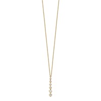 True Origin 14K Yellow Gold 1 Carat Lab Grown Diamond VS+ F+ Complete Pendant Necklace, 18" view 2