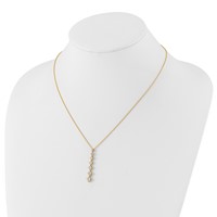True Origin 14K Yellow Gold 1 Carat Lab Grown Diamond VS+ F+ Complete Pendant Necklace, 18" view 3