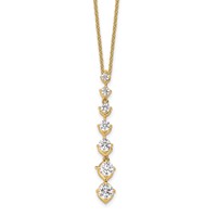 True Origin 14K Yellow Gold 1 Carat Lab Grown Diamond VS+ F+ Complete Pendant Necklace, 18" view 1