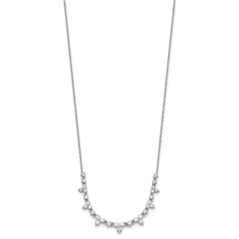 True Origin 14k White Gold 1 1/2 carat Lab Grown Diamond VS DEF 18 inch Necklace
