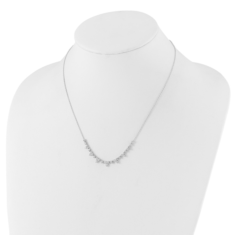 True Origin 14k White Gold 1 1/2 carat Lab Grown Diamond VS DEF 18 inch Necklace (PM10021-152-WLD-18)