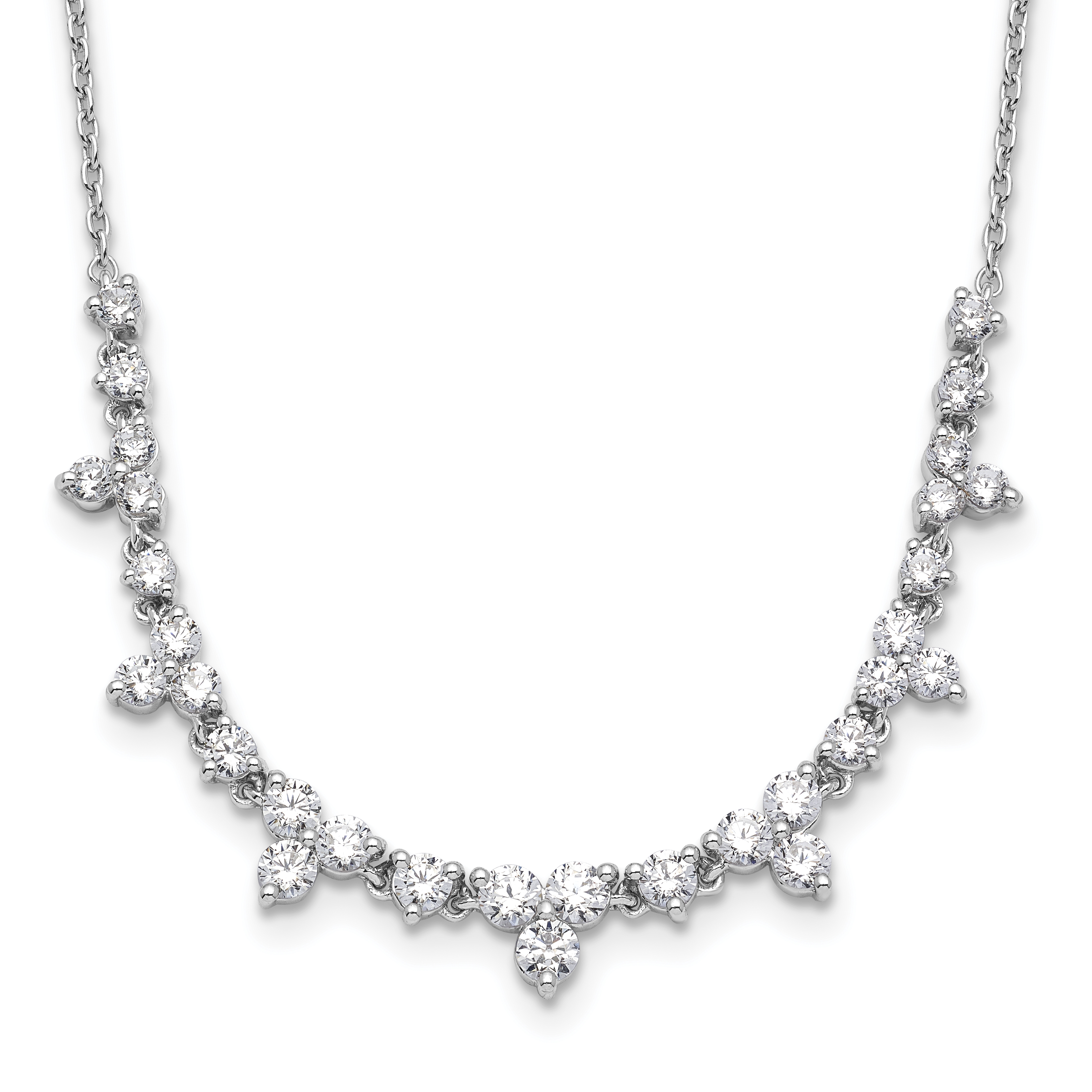 True Origin 14k White Gold 1 1/2 carat Lab Grown Diamond VS DEF 18 inch Necklace (PM10021-152-WLD-18)