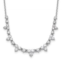 True Origin 14K White Gold 1.50 Carat Lab Grown Diamond VS+ F+ Complete Necklace, 18" view 1
