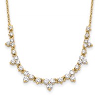 True Origin 14K Yellow Gold 1.50 Carat Lab Grown Diamond VS+ F+ Complete Necklace, 18" view 1