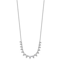 True Origin 14K White Gold 2 Carat Lab Grown Diamond VS+ F+ Complete Necklace, 18" view 2