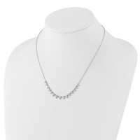 True Origin 14K White Gold 2 Carat Lab Grown Diamond VS+ F+ Complete Necklace, 18" view 3