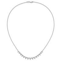 True Origin 14K White Gold 2 Carat Lab Grown Diamond VS+ F+ Complete Necklace, 18" view 5