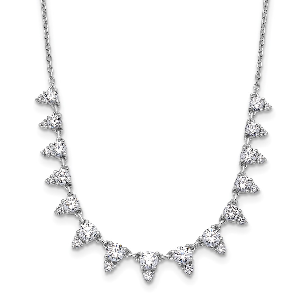 True Origin 14K White Gold 2 Carat Lab Grown Diamond VS+ F+ Complete Necklace, 18"