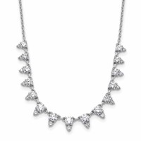 True Origin 14K White Gold 2 Carat Lab Grown Diamond VS+ F+ Complete Necklace, 18" view 1
