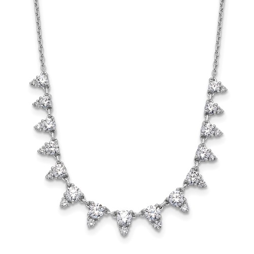 True Origin 14K White Gold 2 Carat Lab Grown Diamond VS+ F+ Complete Necklace, 18"