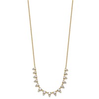 True Origin 14K Yellow Gold 2 Carat Lab Grown Diamond VS+ F+ Complete Necklace, 18" view 2