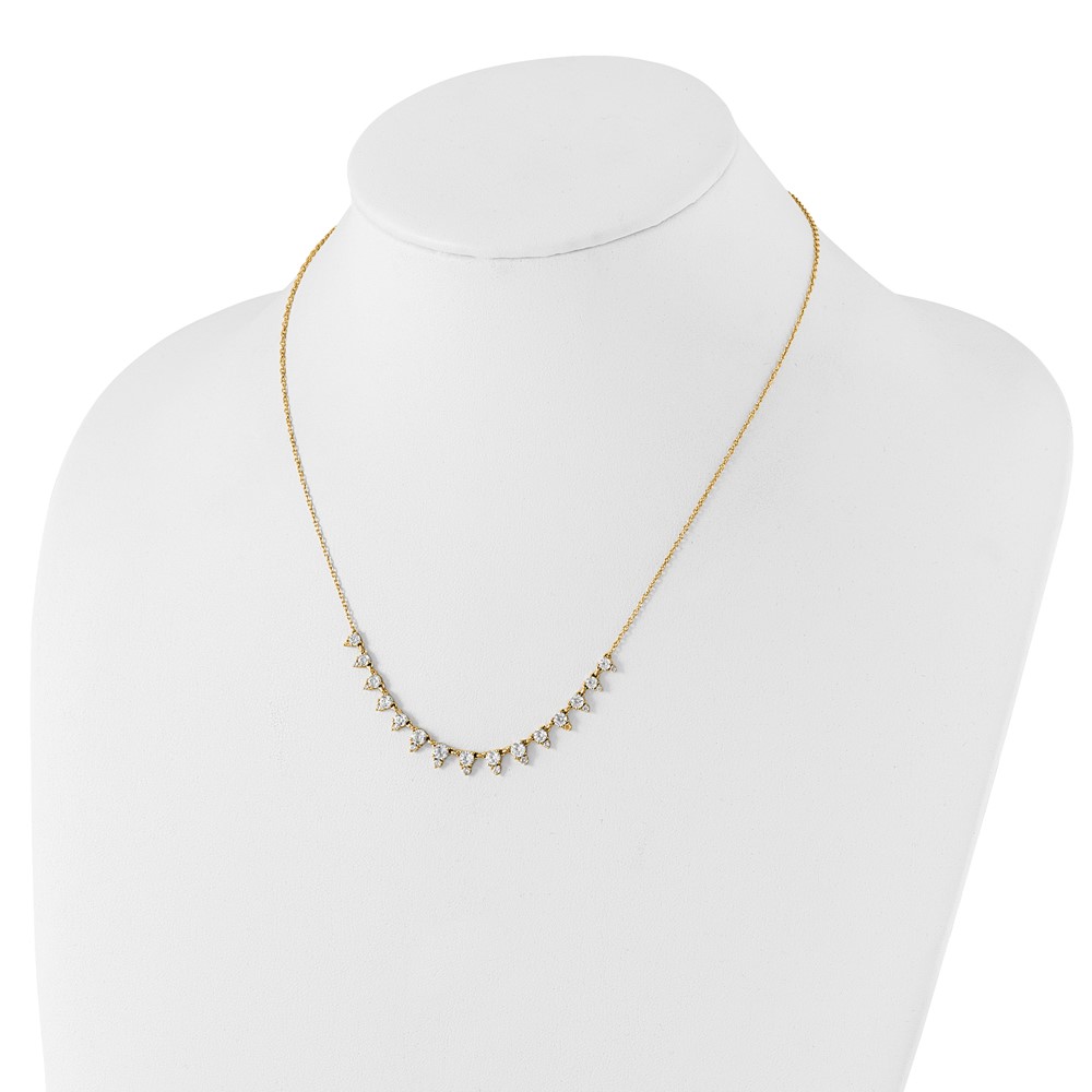 True Origin 14k 2 carat Lab Grown Diamond VS DEF 18 inch Necklace (PM10022-203-YLD-18)