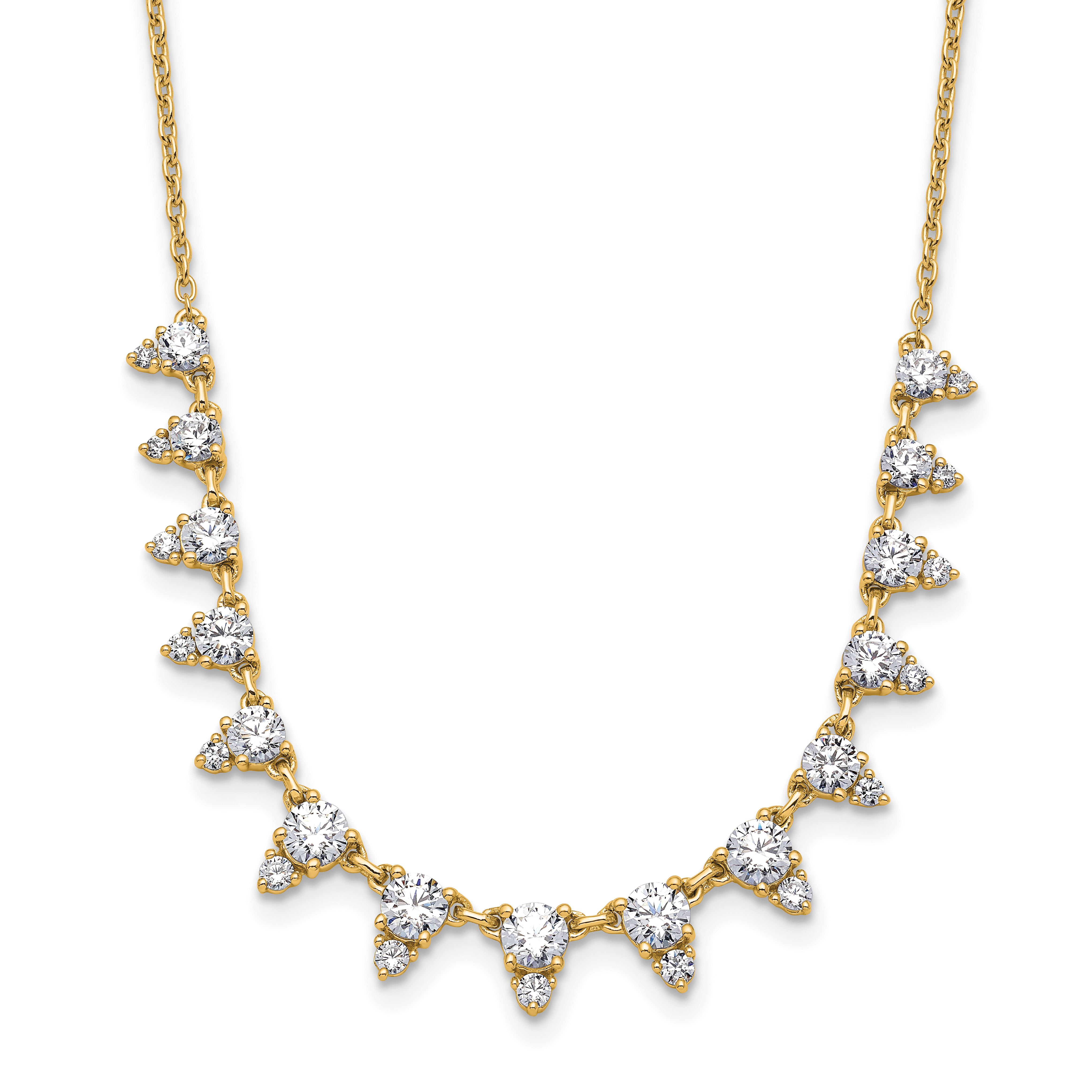 True Origin 14k 2 carat Lab Grown Diamond VS DEF 18 inch Necklace (PM10022-203-YLD-18)