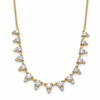 True Origin 14K Yellow Gold 2 Carat Lab Grown Diamond VS+ F+ Complete Necklace, 18" view 1