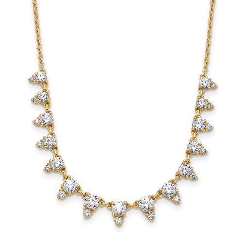 True Origin 14K Yellow Gold 2 Carat Lab Grown Diamond VS+ F+ Complete Necklace, 18"