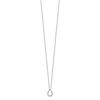 True Origin 14K White Gold 0.33 Carat Lab Grown Diamond VS+ F+ Complete Teardrop Necklace, 18" view 2