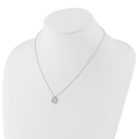 True Origin 14K White Gold 0.33 Carat Lab Grown Diamond VS+ F+ Complete Teardrop Necklace, 18" view 3