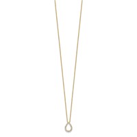 True Origin 14K Yellow Gold 0.33 Carat Lab Grown Diamond VS+ F+ Complete Teardrop Necklace, 18" view 2