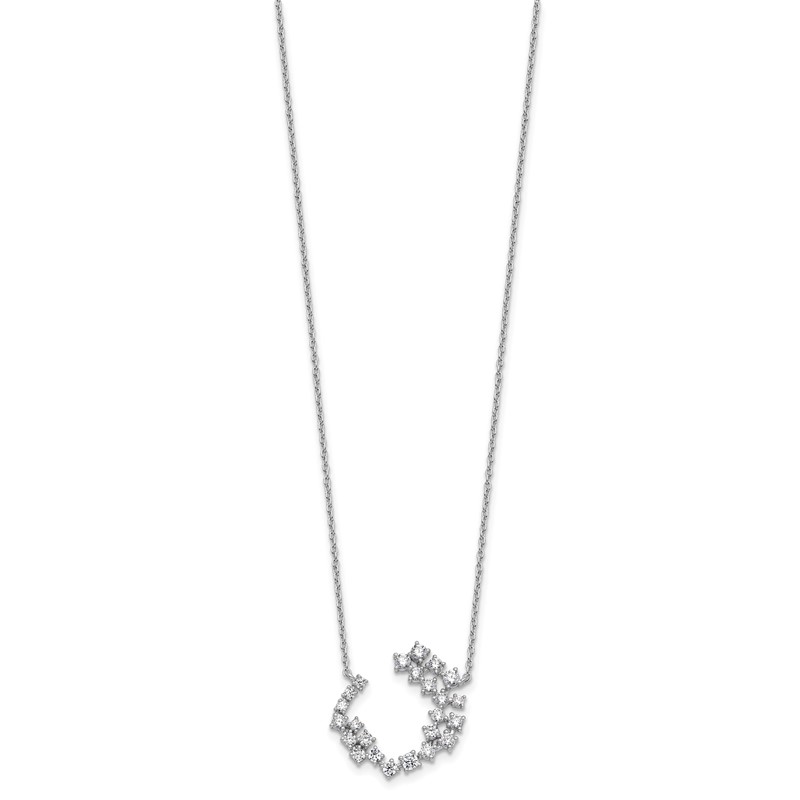 True Origin 14k White Gold 1 carat Lab Grown Diamond VS DEF 18 inch Fashion Necklace