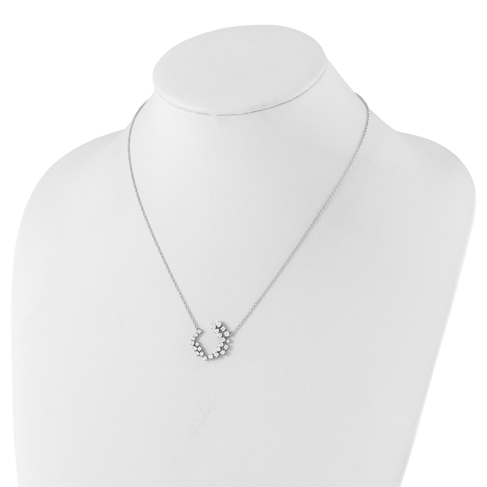 True Origin 14k White Gold 1 carat Lab Grown Diamond VS DEF 18 inch Fashion Necklace (PM10024-098-WLD-18)