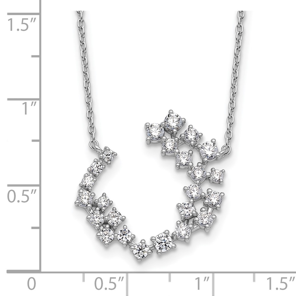 True Origin 14k White Gold 1 carat Lab Grown Diamond VS DEF 18 inch Fashion Necklace (PM10024-098-WLD-18)
